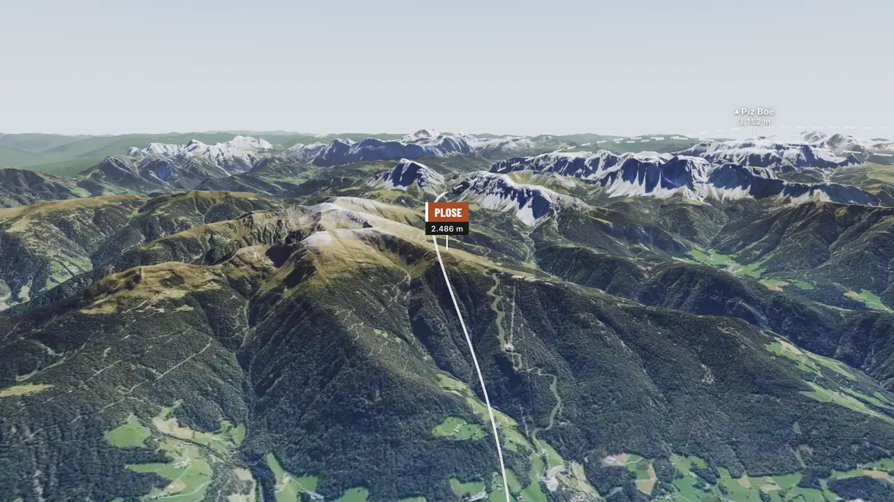 Plose im 3D-Flug