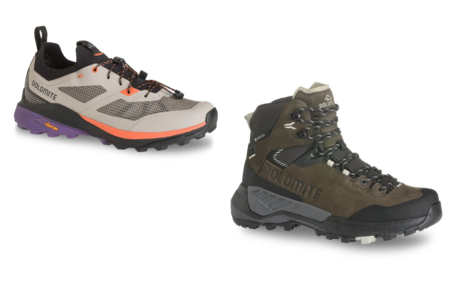 Niedriger Nibelia GTX links und hoher Vernale Leather GTX rechts