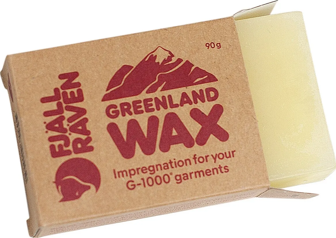Block Greenland Wax neben der Verpackung