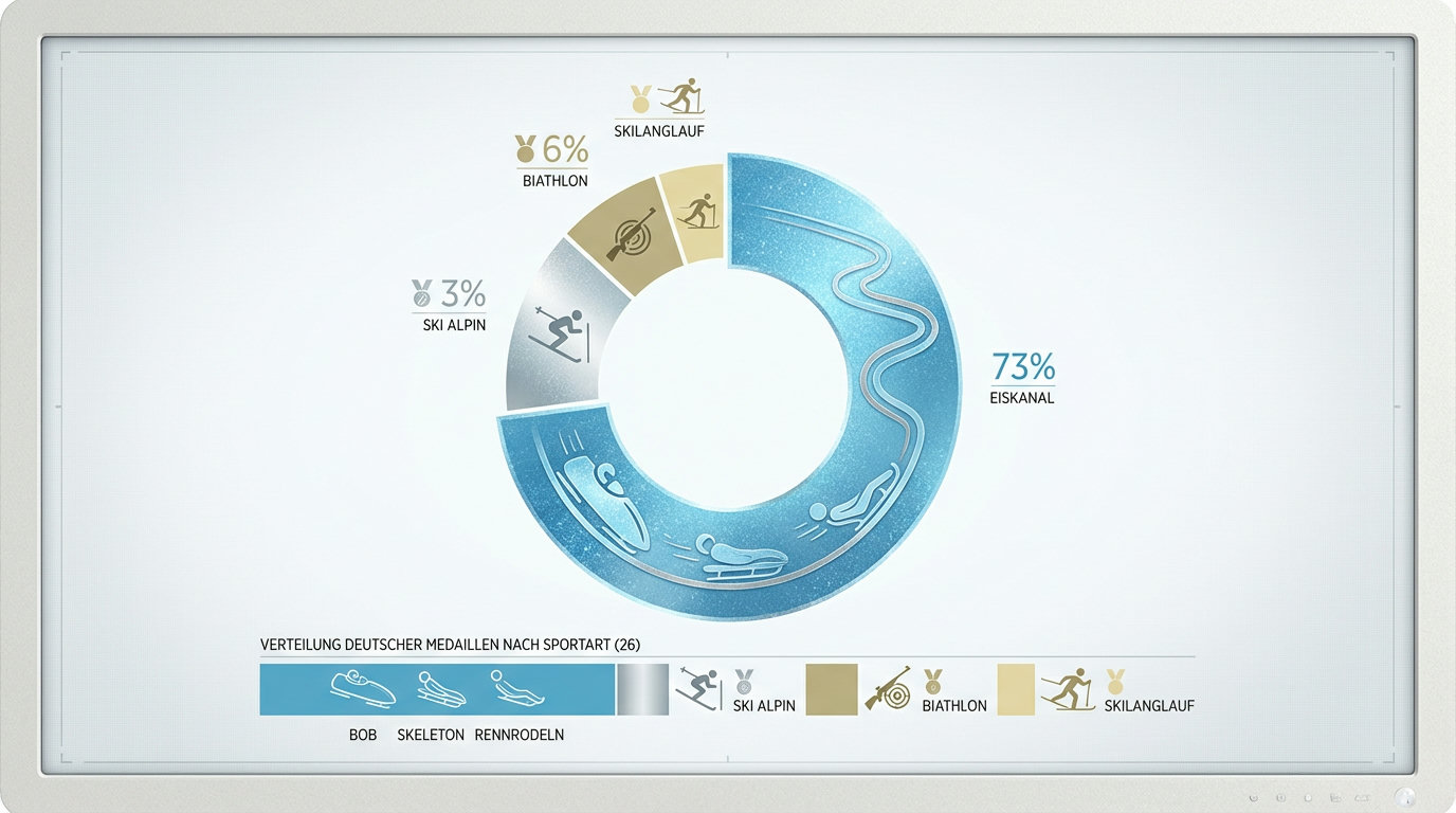Infografik: Verteilung der deutschen Medaillen nach Disziplin