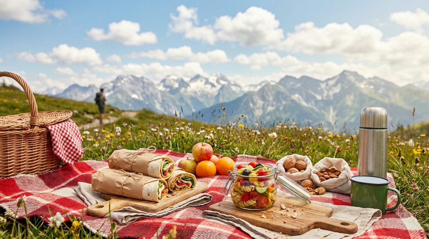 Picknick mit Bergblick: einfache Rezepte und clevere Rucksack-Verpflegung
