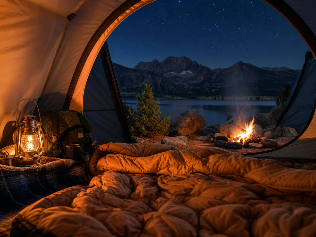 Schlafsäcke für Camping (KI-generierte Darstellung)