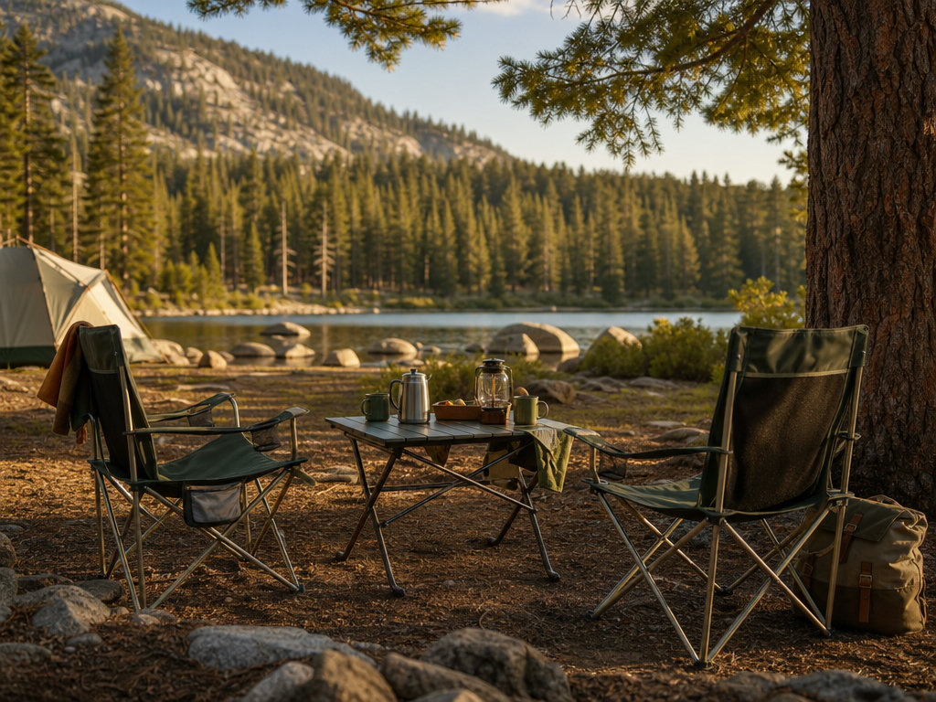 Campingmöbel und Stühle (KI-generierte Darstellung)