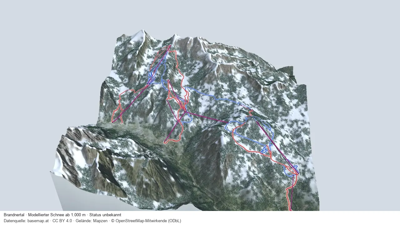 Pistenplan Brandnertal aus der Startansicht