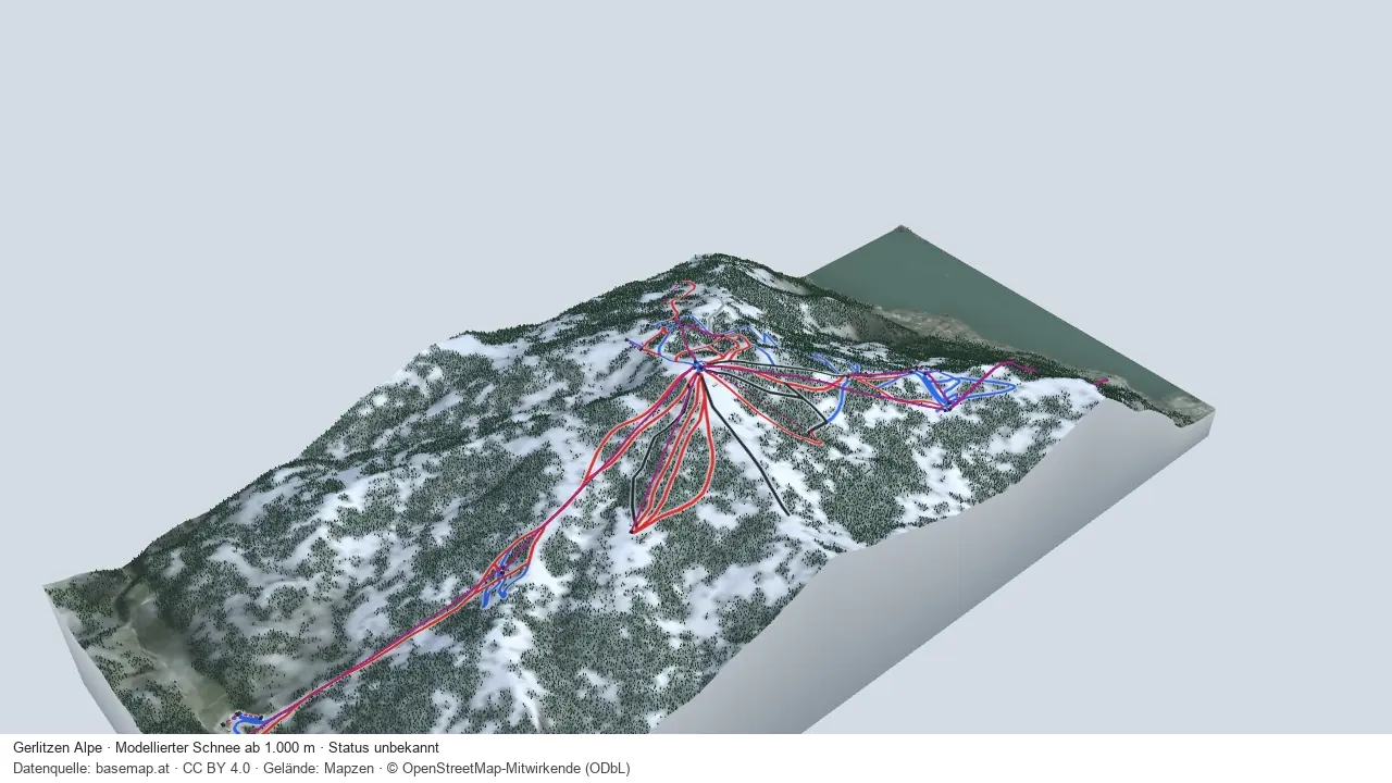 Pistenplan Gerlitzen Alpe aus der Startansicht