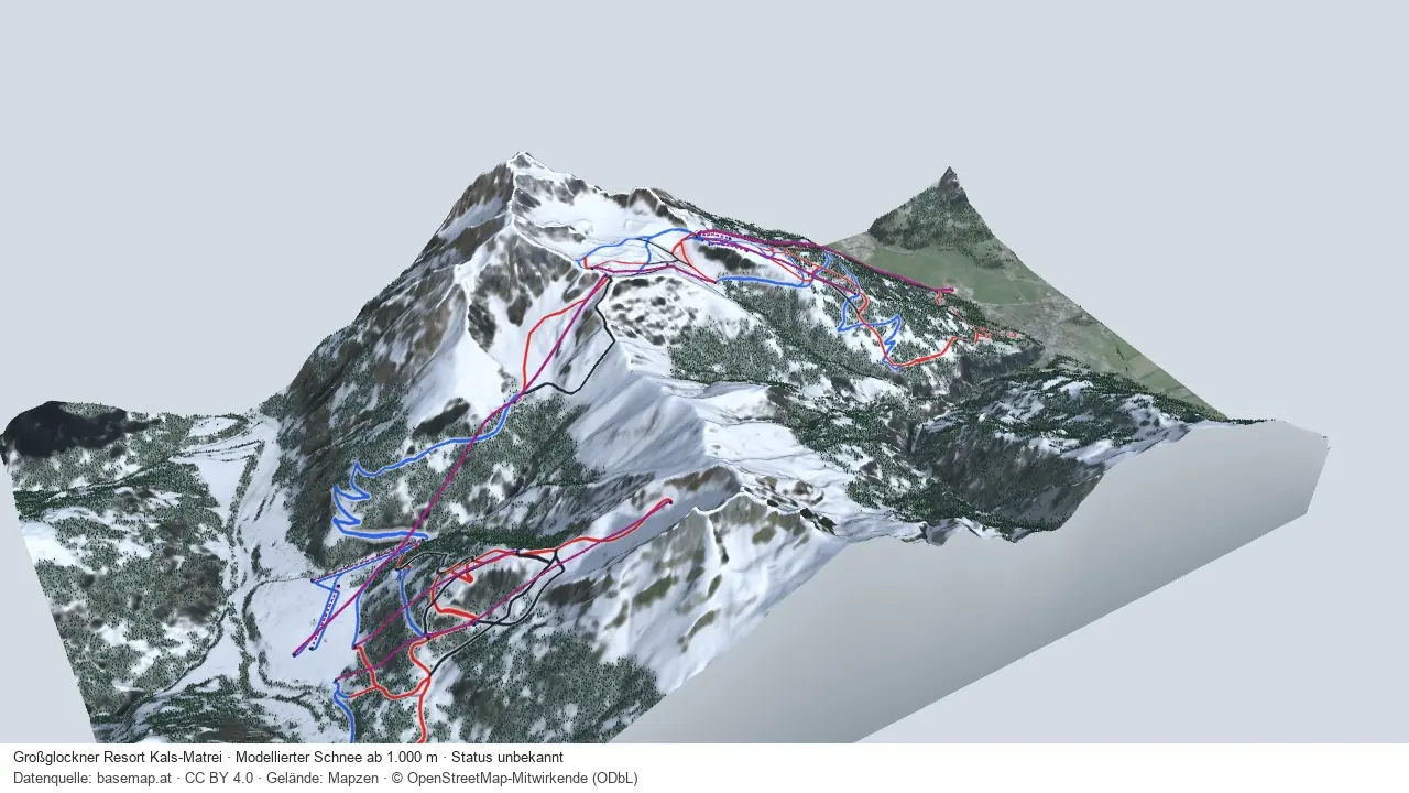 Pistenplan Großglockner Resort Kals-Matrei aus der Startansicht