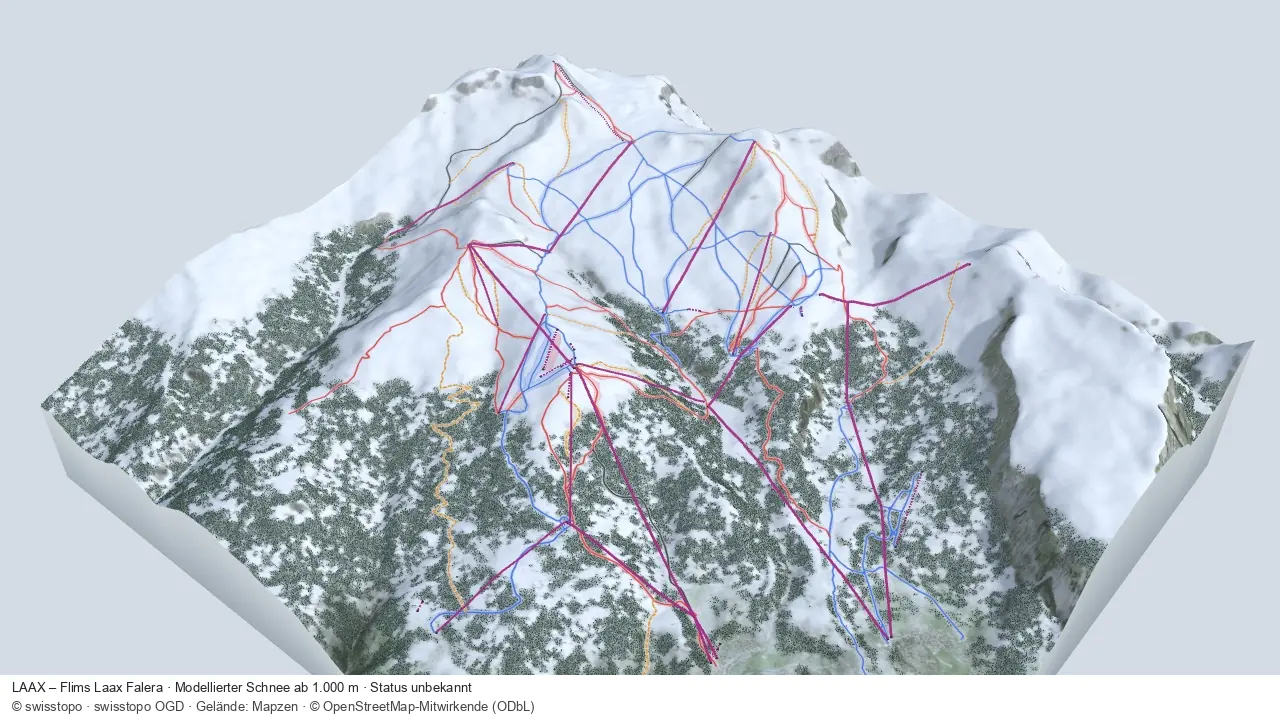 Pistenplan LAAX – Flims Laax Falera aus der Startansicht