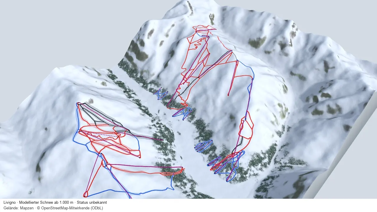 Pistenplan Livigno aus der Startansicht
