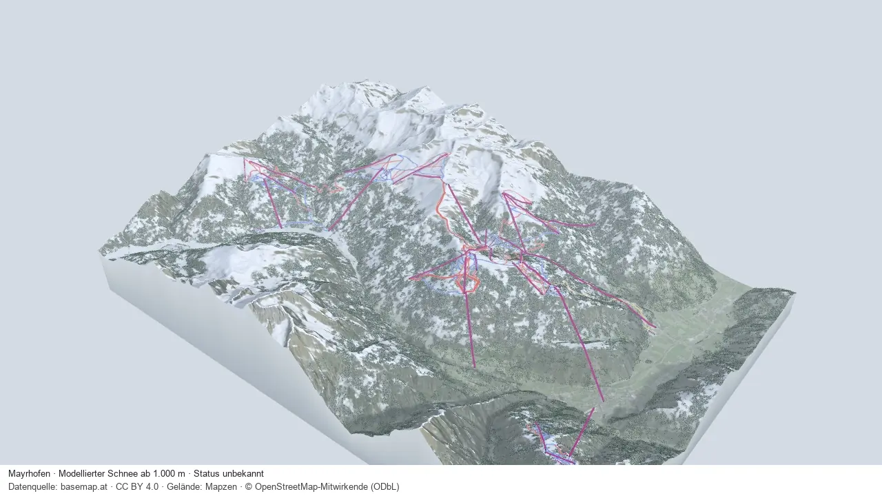 Pistenplan Mayrhofen aus der Startansicht