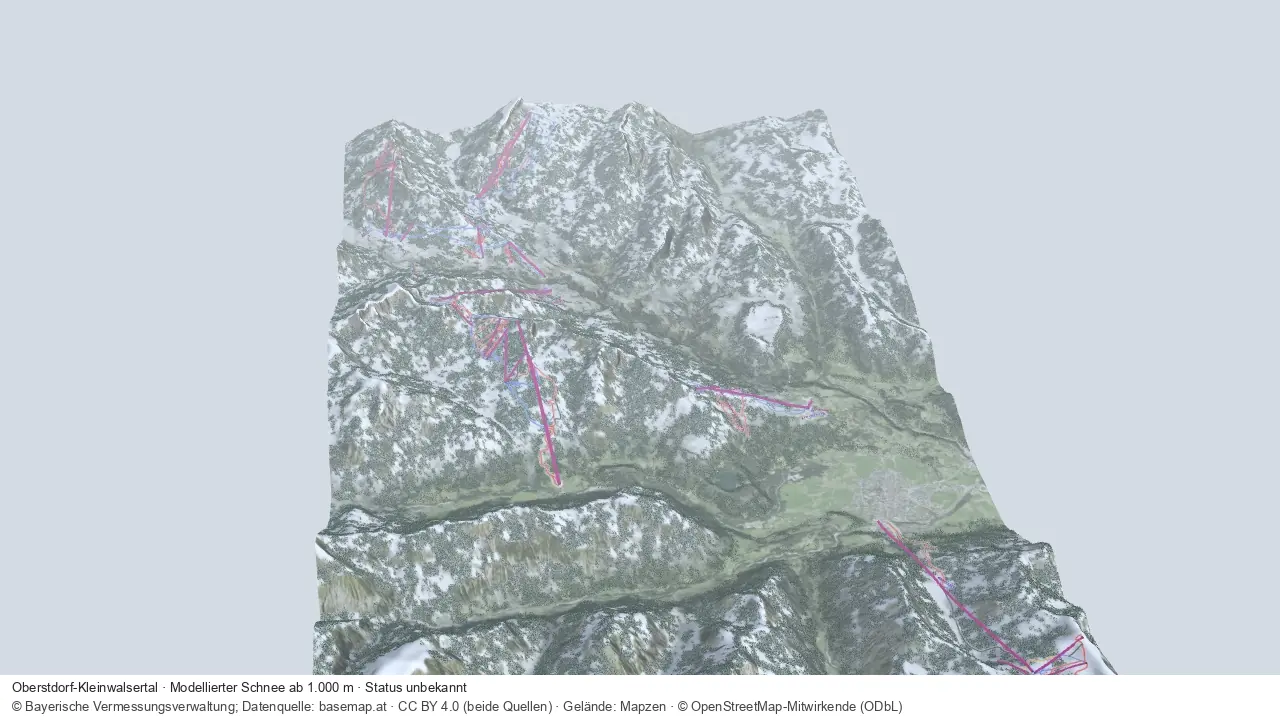 Pistenplan Oberstdorf und Kleinwalsertal aus der Startansicht