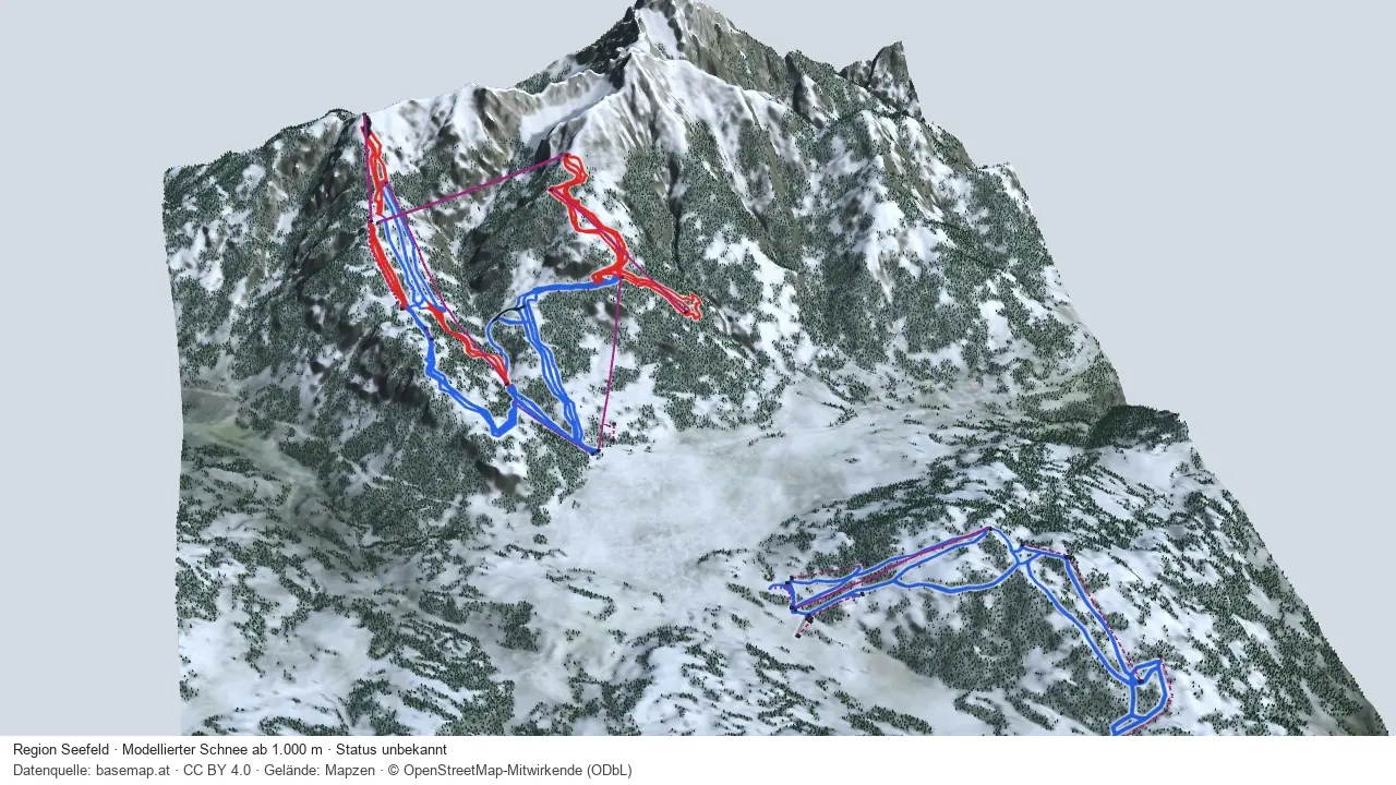 Pistenplan Region Seefeld aus der Startansicht