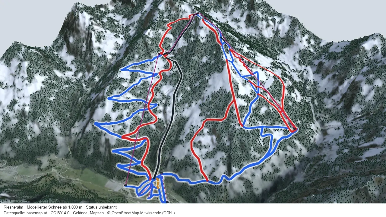 Pistenplan Riesneralm aus der Startansicht
