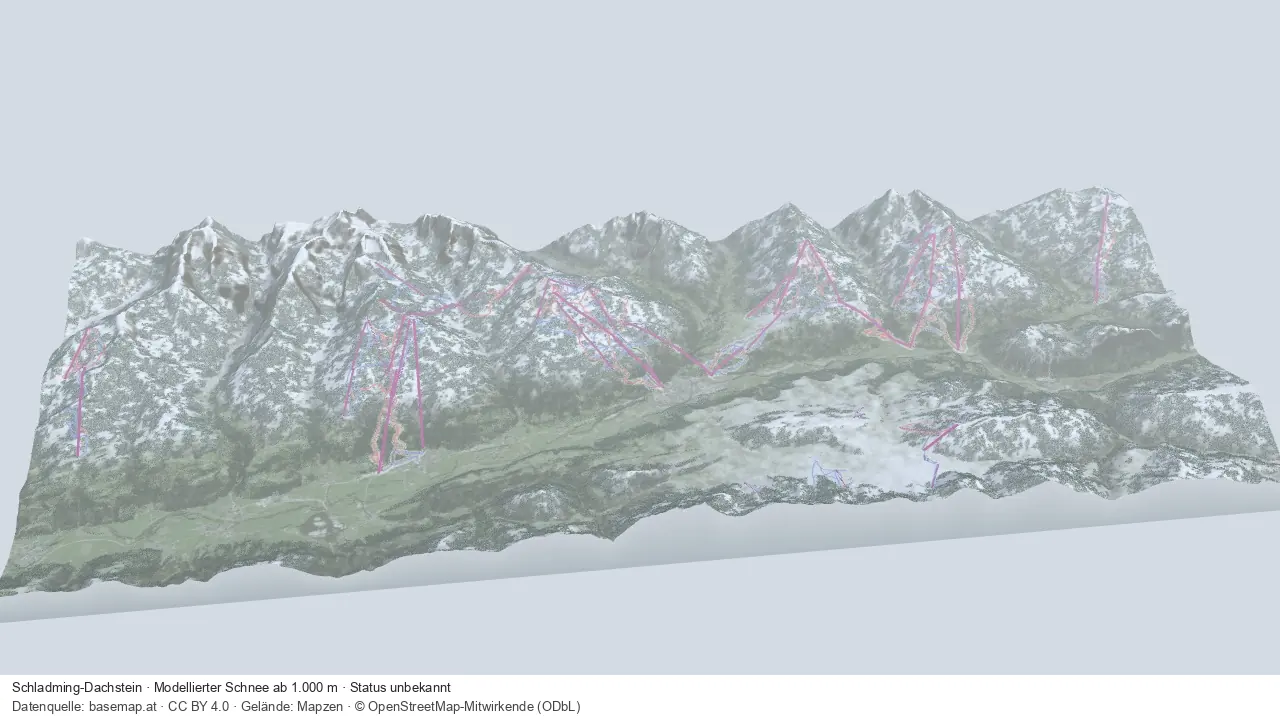 Pistenplan Schladming-Dachstein aus der Startansicht