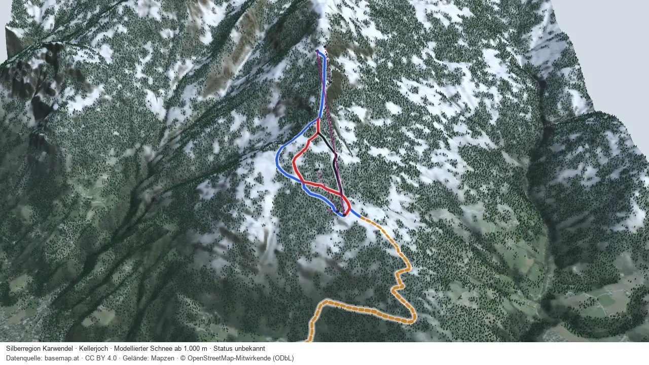 Pistenplan Silberregion Karwendel aus der Startansicht