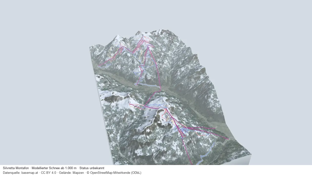 Pistenplan Silvretta Montafon aus der Startansicht
