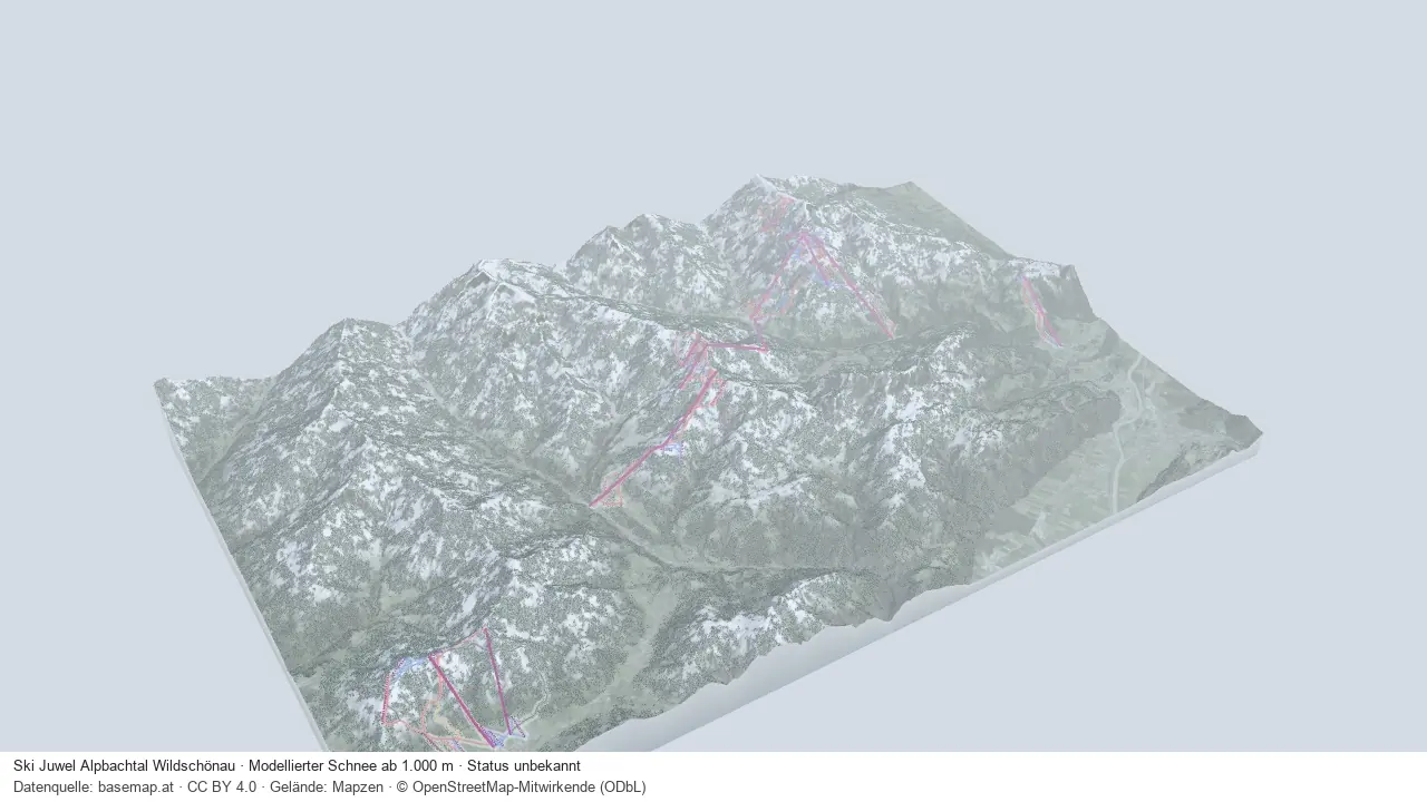 Pistenplan Ski Juwel Alpbachtal Wildschönau aus der Startansicht