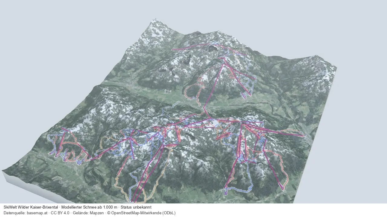 Pistenplan SkiWelt Wilder Kaiser – Brixental aus der Startansicht
