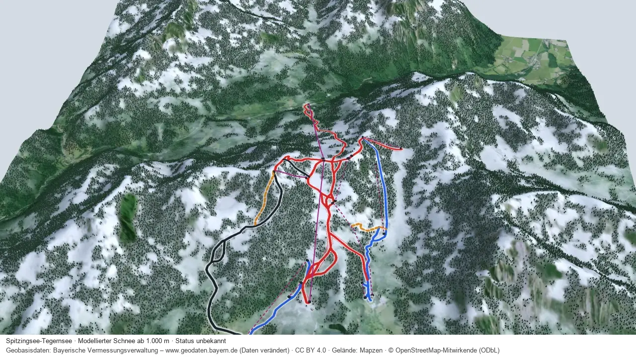 Pistenplan Spitzingsee-Tegernsee aus der Startansicht