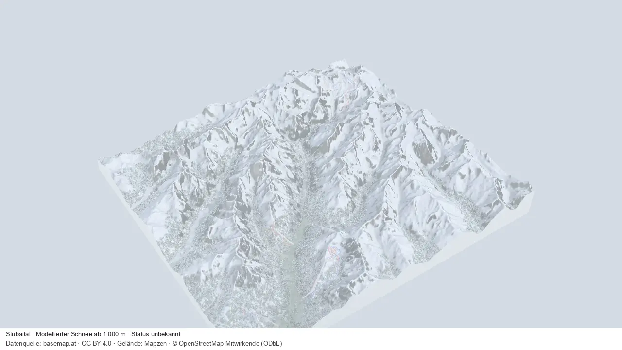 Pistenplan Stubaier Gletscher aus der Startansicht