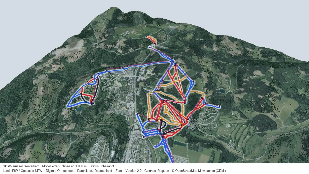 Pistenplan Winterberg aus der Startansicht