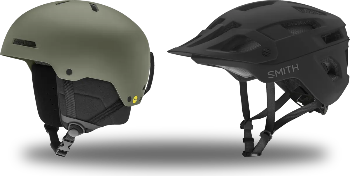 Smith Rodeo Mips Skihelm und Smith Engage Mips Radhelm