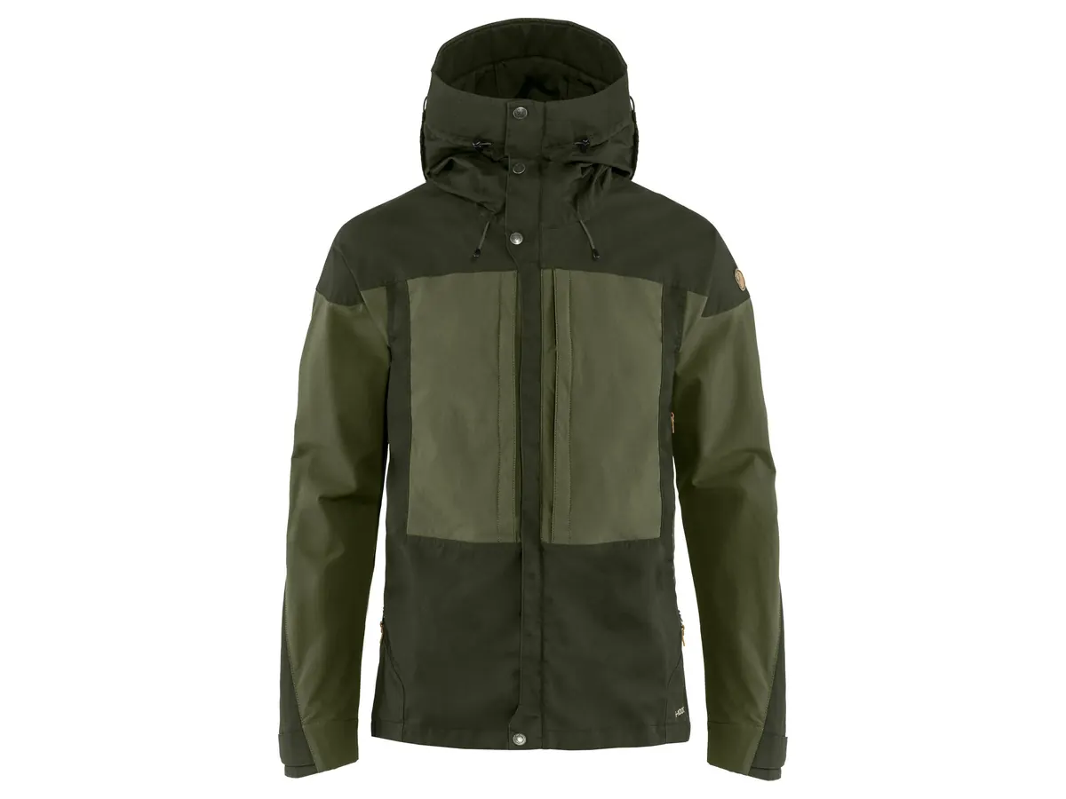 Fjällräven Keb Jacket in Dunkel- und Hellgrün, Produktfoto