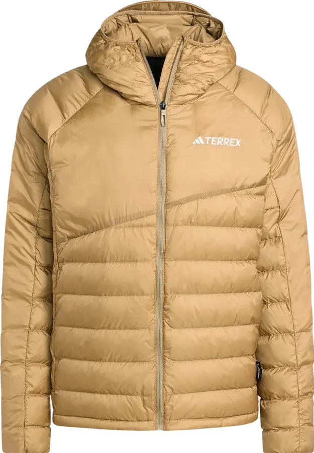 Sandfarbene Daunenjacke von adidas Terrex