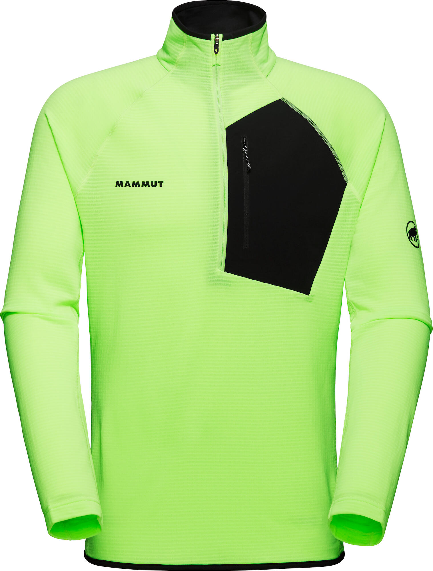 Pull Polaire Mi-zippé Homme Mammut Aenergy ML - Tissu Polartec Power Grid - Pour Alpinisme, Ski Randonnée - Respirant Et Chaud