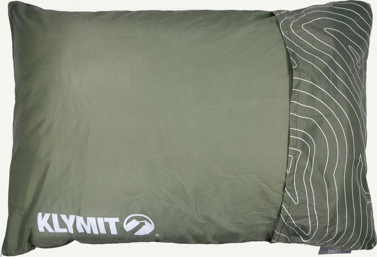 Klymit Drift Camping Kissen – Grün, Reguläre Größe, Mit Memory Foam Füllung, Wasserabweisend & Reisefreundlich