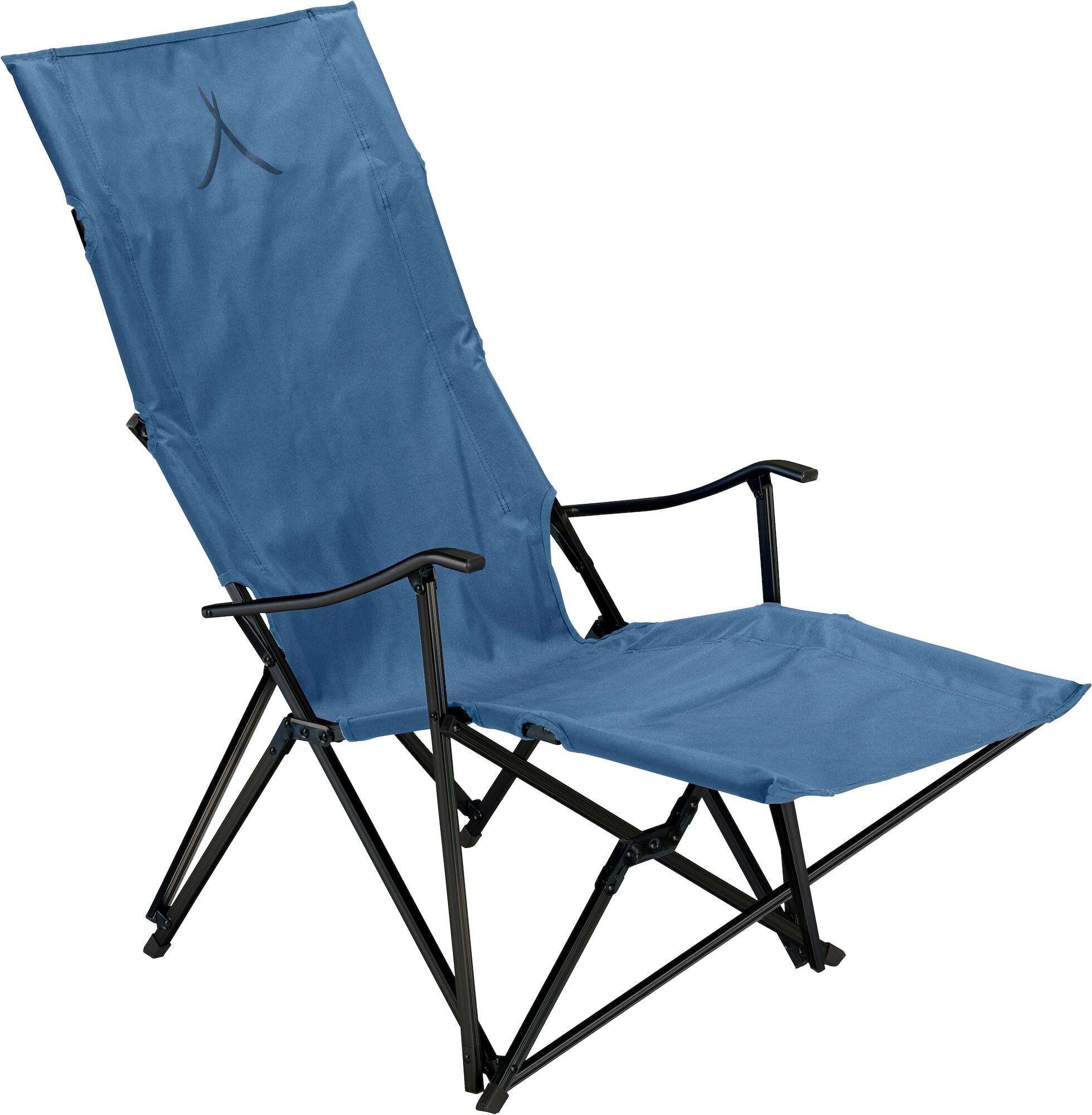 Sedia Da Campeggio GRAND CANYON EL TOVAR LOUNGER Con Poggiapiedi E Schienale Alto, Blu, Capacità 100 Kg