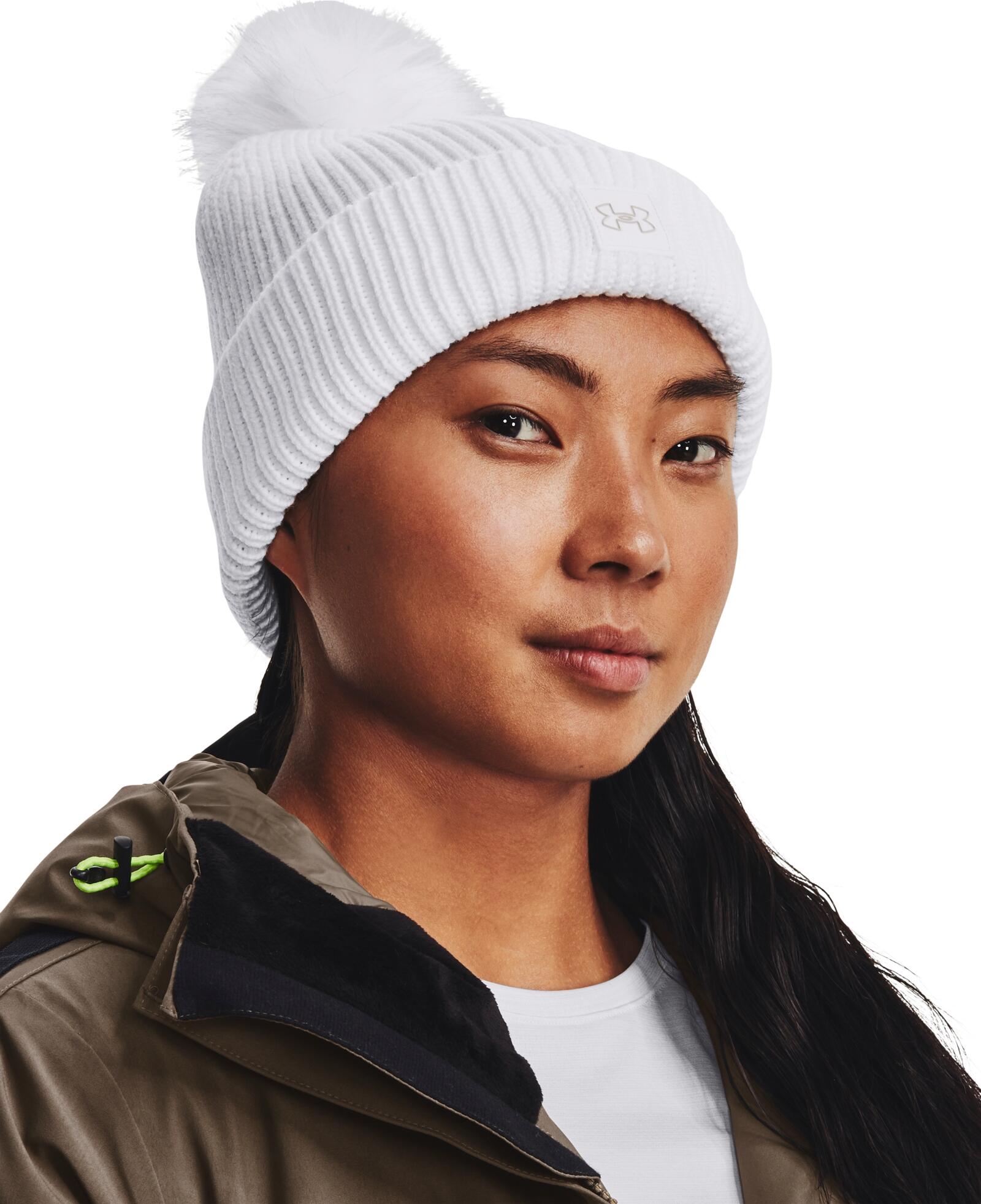 Under Armour Women's Coldgear Infrared Halftime Ribbed Pom Beanie