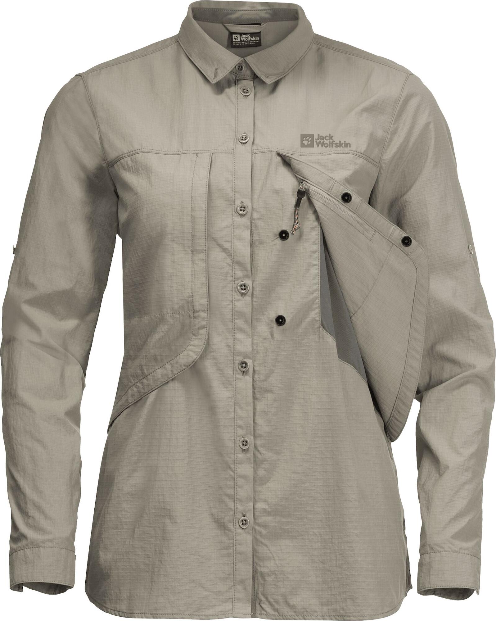 Jack Wolfskin Women's Morgenluft Longsleeve Shirt - Cotton White main image 1