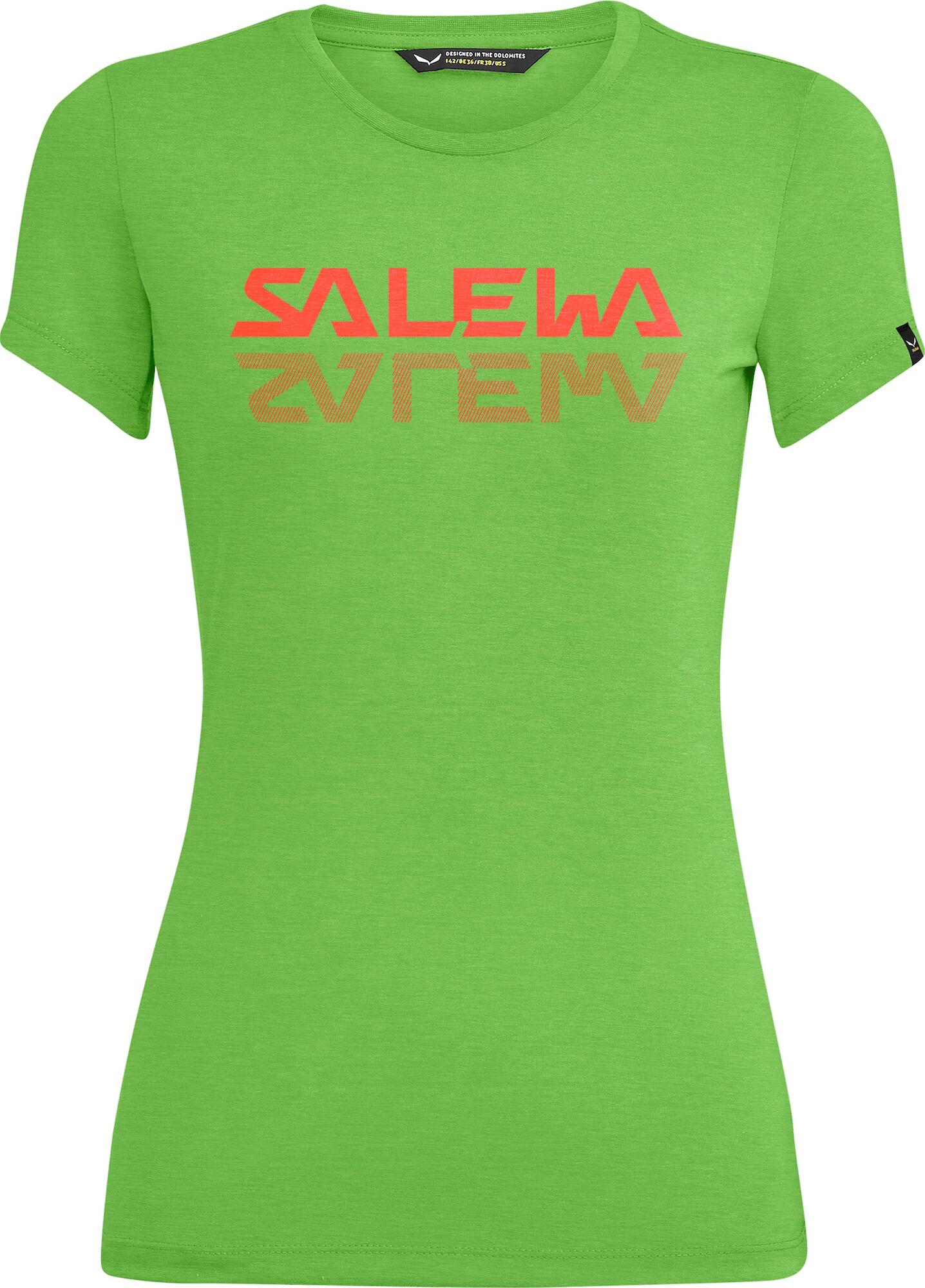 SALEWA Maglietta Tecnica Donna Sporty Graphic Dry W S/S, Traspirante E Ad Asciugatura Rapida, Per Trekking E Montagna